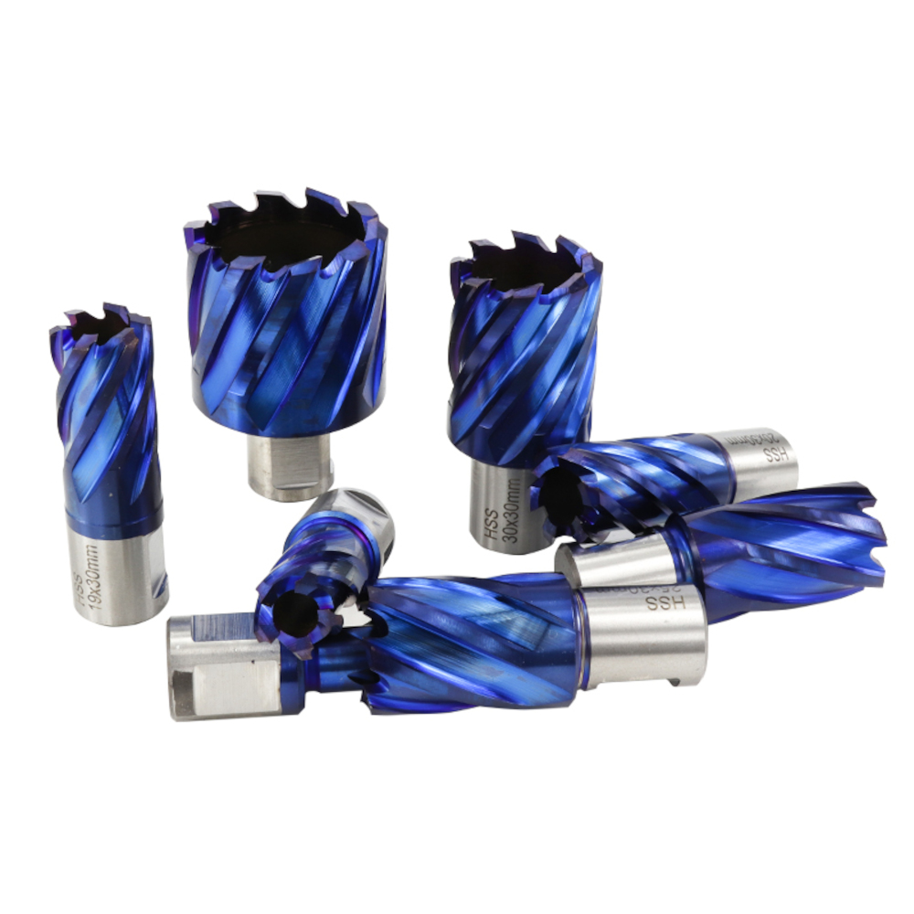 Drillpro-12-42mm-Cutting-Diameter-HSS-Hole-Opener-Core-Drill-Weldon-Shank-Nano-Blue-Coated-Annular-C-1806169-2