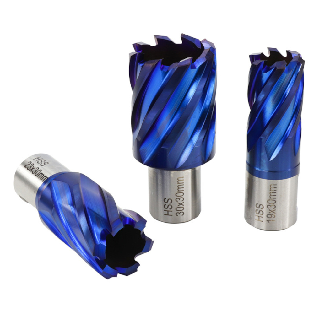 Drillpro-12-42mm-Cutting-Diameter-HSS-Hole-Opener-Core-Drill-Weldon-Shank-Nano-Blue-Coated-Annular-C-1806169-4