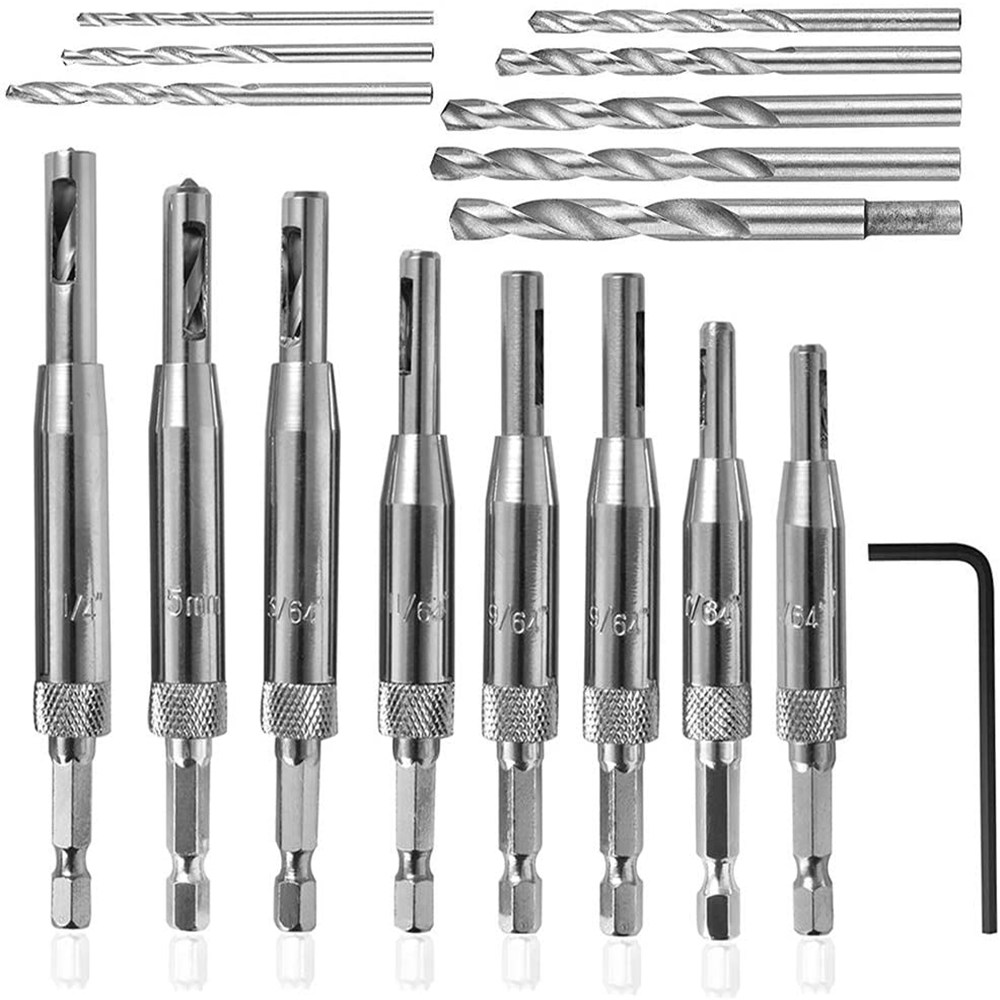 Drillpro-17Pcs-Woodworking-Hinge-Drill-Hexagonal-Shank-Self-centering-Drill-Bit-Set-For-Door-and-Win-1727125-1