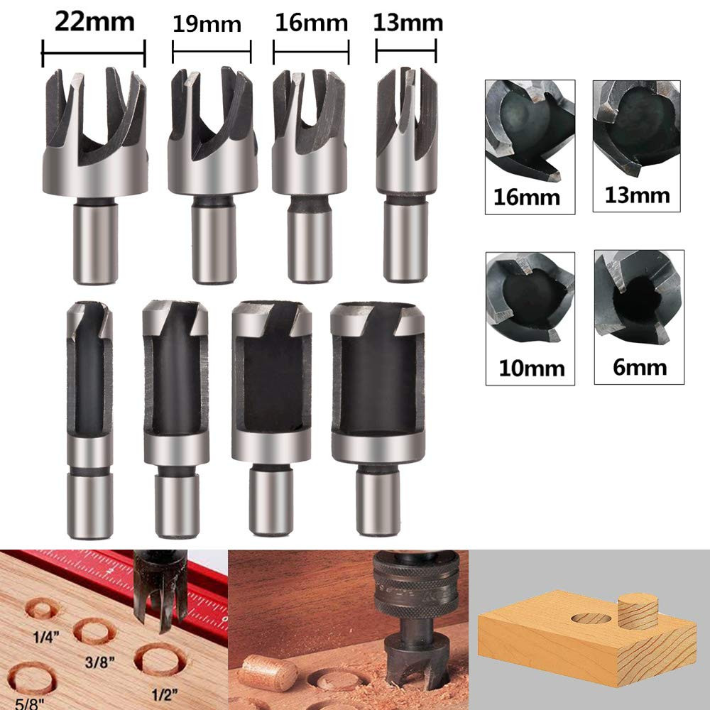 Drillpro-23Pcs-Woodworking-Chamfer-Countersink-Drill-Bit-Set-6Pcs-14-Inch-Hexagon-5-Flute-90-Degree--1609914-4