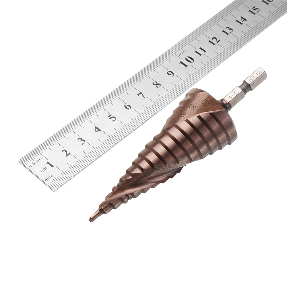 Drillpro-3-124-204-32mm-M35-Cobalt-Step-Drill-Bit-14-Inch-Hex-Shank-HSS-Co-Step-Drill-Bit-1312414-6