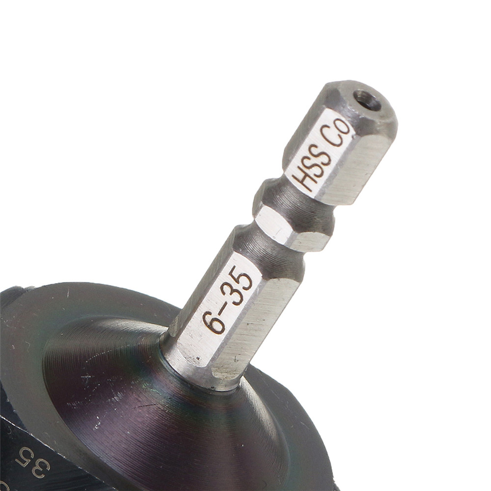 Drillpro-3-136-256-35mm-HRC89-M35-Cobalt-Step-Drill-Bit-TiAlN-Coated-Step-Drill-14-Inch-Hexagon-Shan-1328960-5