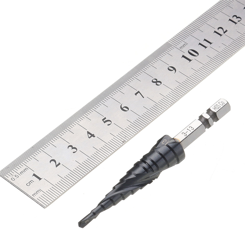 Drillpro-3-136-256-35mm-HRC89-M35-Cobalt-Step-Drill-Bit-TiAlN-Coated-Step-Drill-14-Inch-Hexagon-Shan-1328960-7