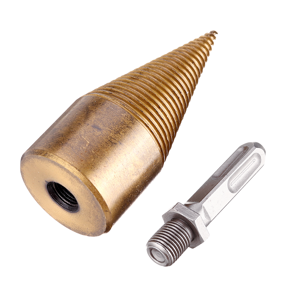 Drillpro-3242mm-Titanium-Coated-HSS-RoundSquareHexagonal-Shank-Firewood-Drill-Bit-Splitter-Wood-Spli-1789141-4