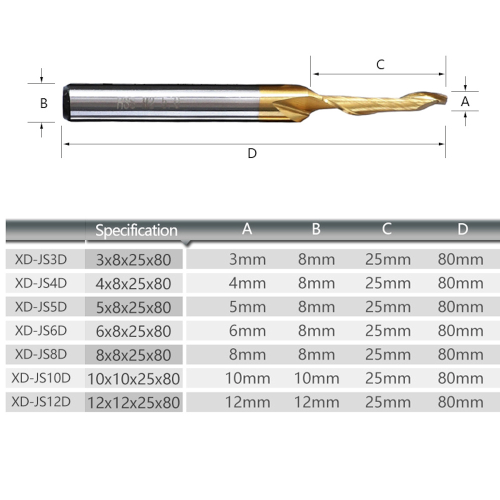 Drillpro-345681012mm-Titanium-End-Mill-CNC-Engraving-Router-Bits-HSS-M2-Single-Flute-Spiral-Milling--1772688-6