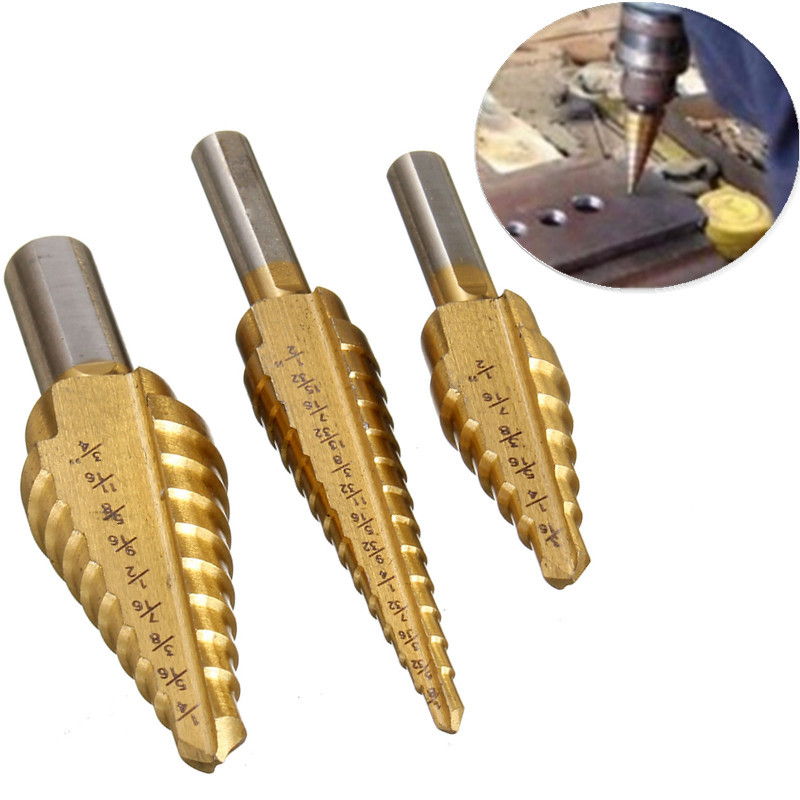 Drillpro-3Pcs-HSS-Round-Shank-Titanium-Coated-Quick-Change-Step-Drill-Bits-316-12-18-12-14-34-Inch-1718144-2