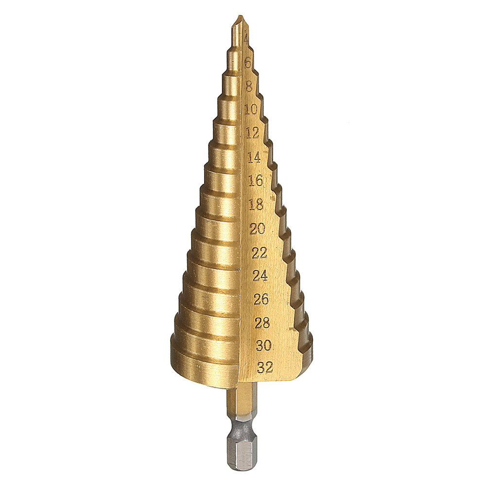 Drillpro-3pcs-4-122032mm-HSS-Titanium-Step-Cone-Drill-Bit-Hex-Shank-Hole-Cutter-1106952-5