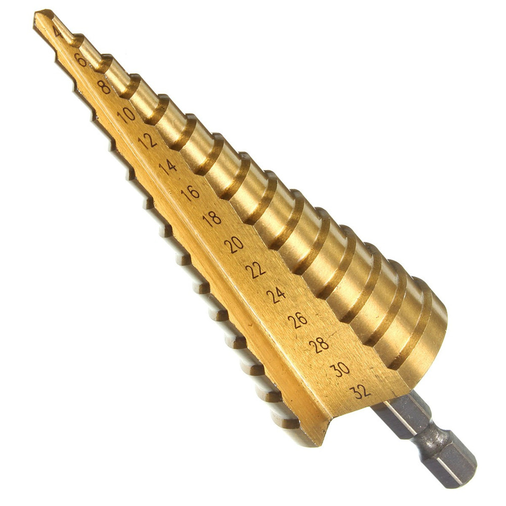 Drillpro-3pcs-4-122032mm-HSS-Titanium-Step-Cone-Drill-Bit-Hex-Shank-Hole-Cutter-1106952-6