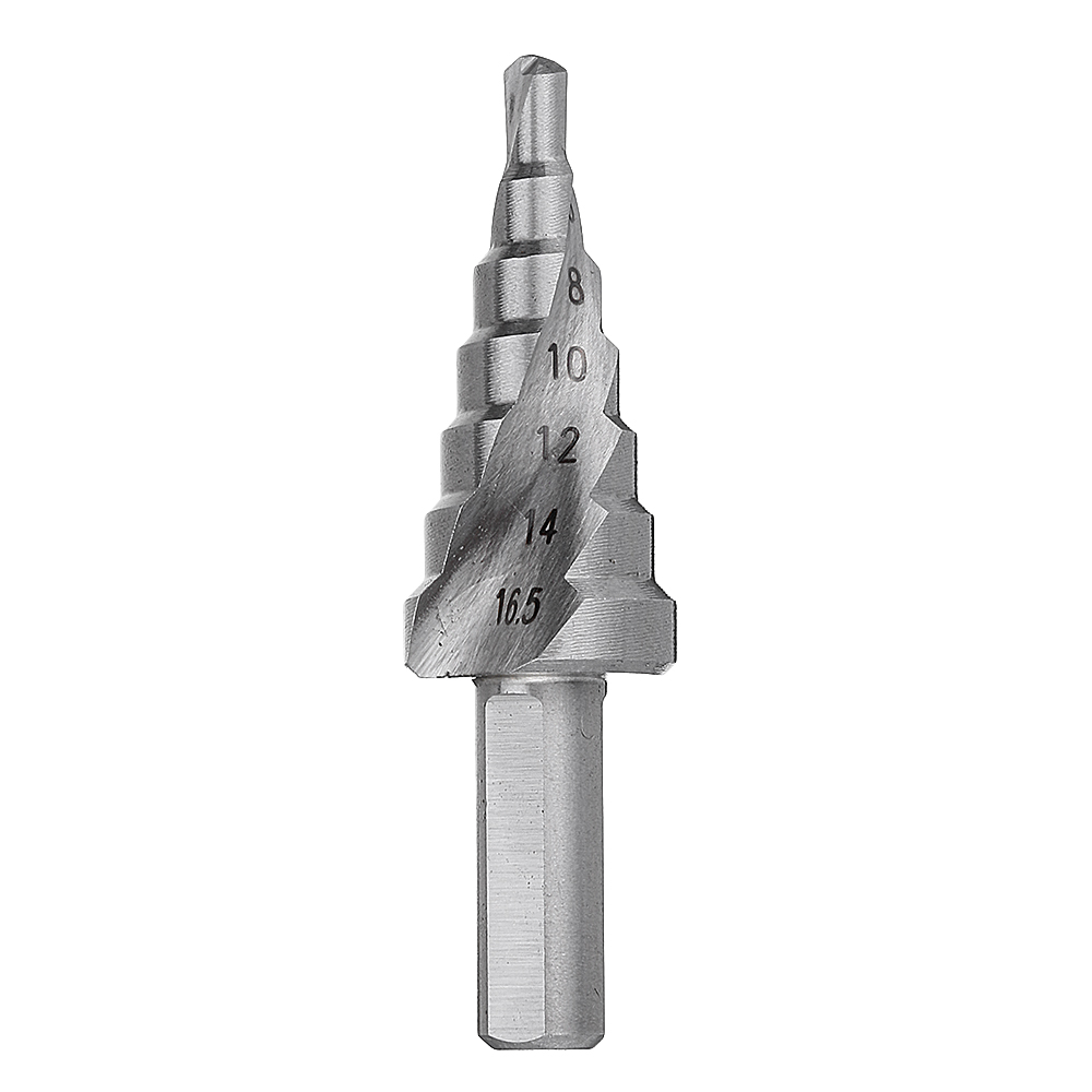 Drillpro-4-165mm-HSS-Step-Drill-Bit-High-Speed-Steel-Triangular-Handle-Spiral-Groove-Step-Drill-Bit-1558225-5