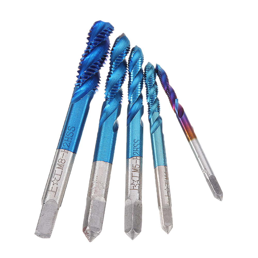 Drillpro-5Pcs-M3-M8-Spiral-Thread-Screw-Tap-Drill-Blue-Nano-Coated-Machine-Tap-Metric-Drill-Bit-Set-1576800-3