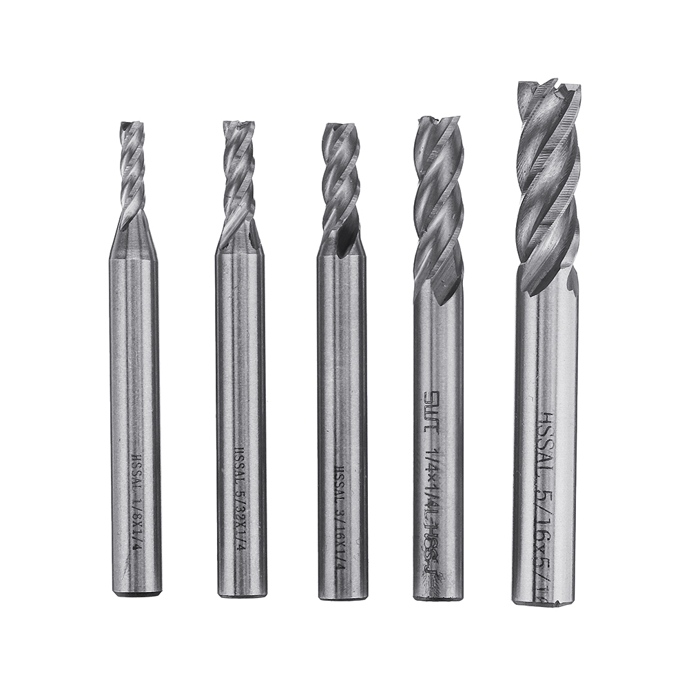 Drillpro-5pcs-18-516-Inch-Imperial-Milling-Cutter-High-Speed-Steel-CNC-Cutter-Spiral-End-Mill-1625541-1