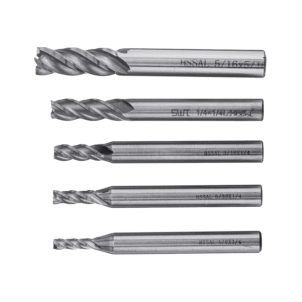 Drillpro-5pcs-18-516-Inch-Imperial-Milling-Cutter-High-Speed-Steel-CNC-Cutter-Spiral-End-Mill-1625541-2