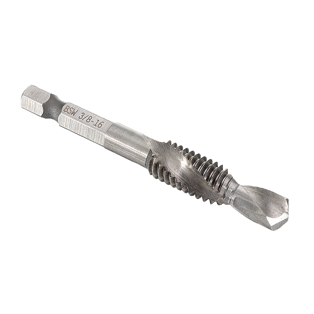 Drillpro-6pcs-18-38-Inch-BSW-Thread-HSS-Combination-Drill-Tap-Bit-Set-Hex-Shank-Deburr-Countersink-B-1023651-10