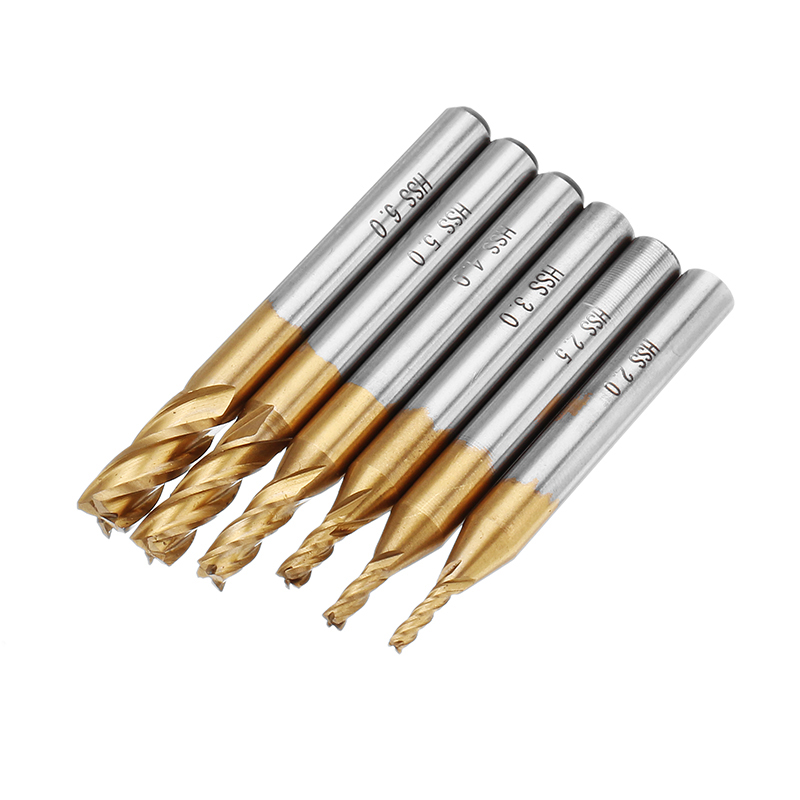 Drillpro-6pcs-2-6mm-Titanium-Coating-HSS-4-Flute-End-Mill-Cutter-6mm-Shank-CNC-Drill-Bit-Set-1278666-3