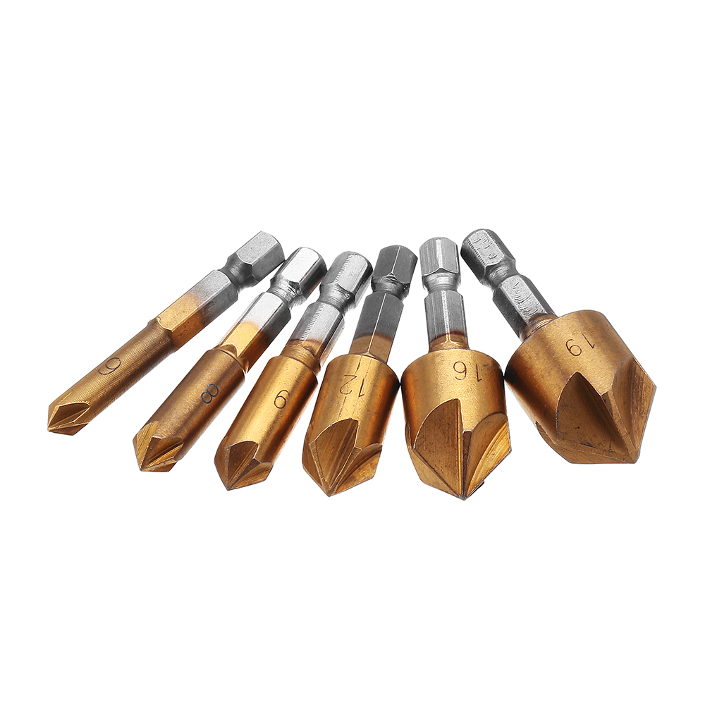 Drillpro-6pcs-6-19mm-82-Degree-5-Flute-Titanium-Chamfering-Cutter-Hex-Shank-Countersink-Drill-Bit-1343610-3
