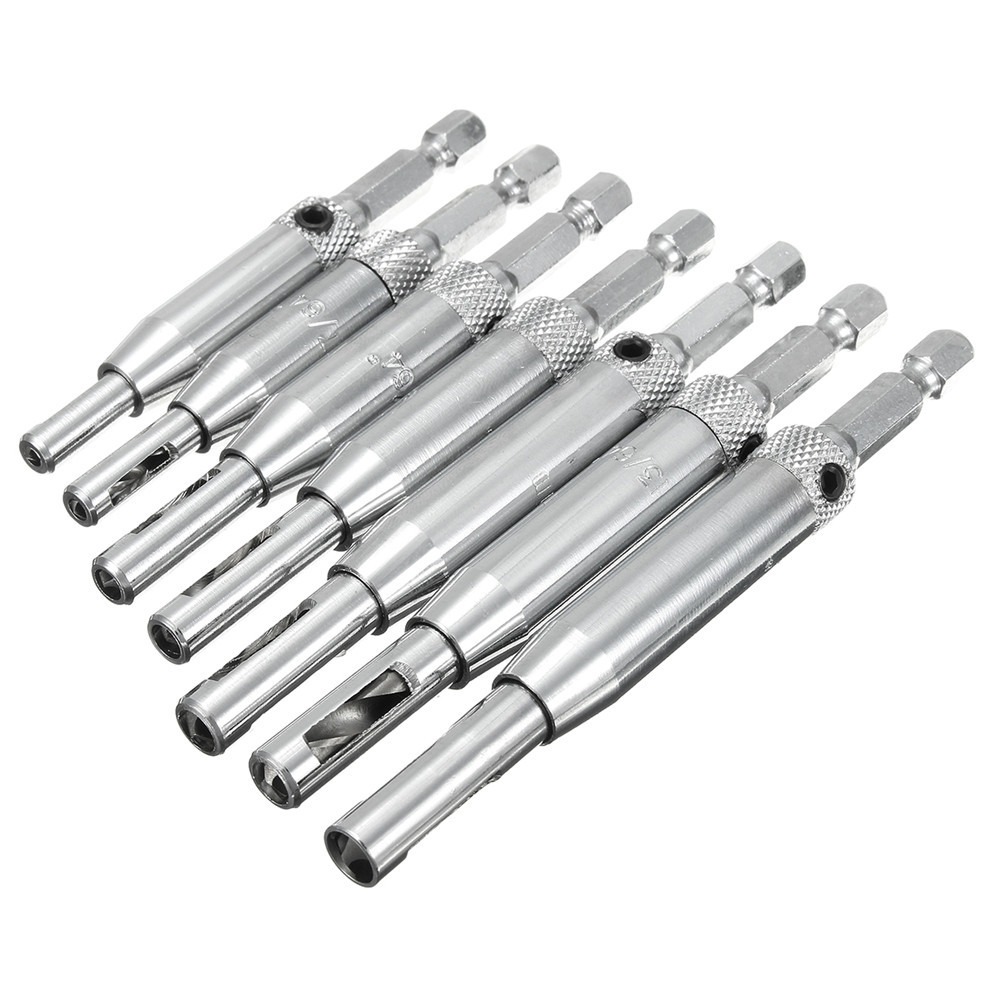 Drillpro-7pcs-HSS-Self-Centering-Hinge-Drill-Bit-Door-Window-Cabinet-Woodworking-Hole-Puncher-1415036-3