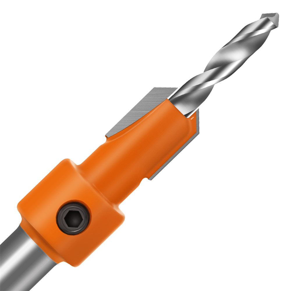 Drillpro-8mm-Shank-HSS-Woodworking-Countersink-Drill-Router-Bit-28x8-to-4x10mm-Carbide-Tip-Screw-Ext-1715814-5