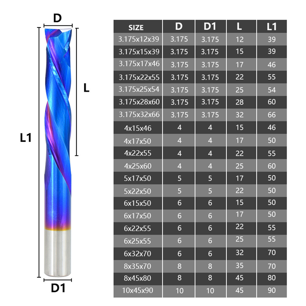 Drillpro-Blue-Nano-Coating-Up-Down-Milling-Cutter-4mm-Shank-Carbide-CNC-Router-Bit-2-Flute-End-Mill-1728211-6
