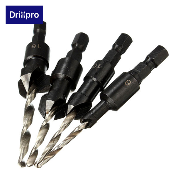 Drillpro-DB-C2-4pcs-Carpentry-Countersink-Drill-Bit-Set-Wood-Working-Tools-961908-3