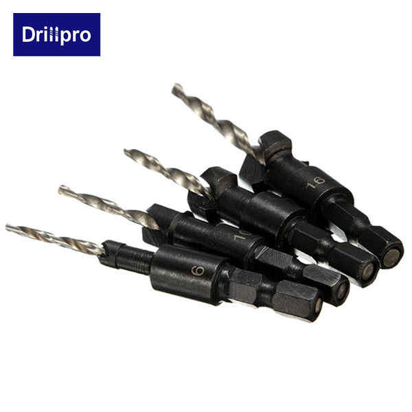 Drillpro-DB-C2-4pcs-Carpentry-Countersink-Drill-Bit-Set-Wood-Working-Tools-961908-4