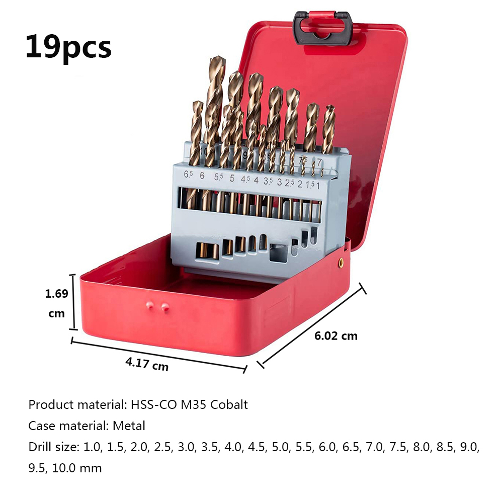 Drillpro-M35-Cobalt-Drill-Bit-Set-HSS-Co-Jobber-Length-Twist-Drill-Bits-with-Metal-Case-for-Stainles-1727520-2