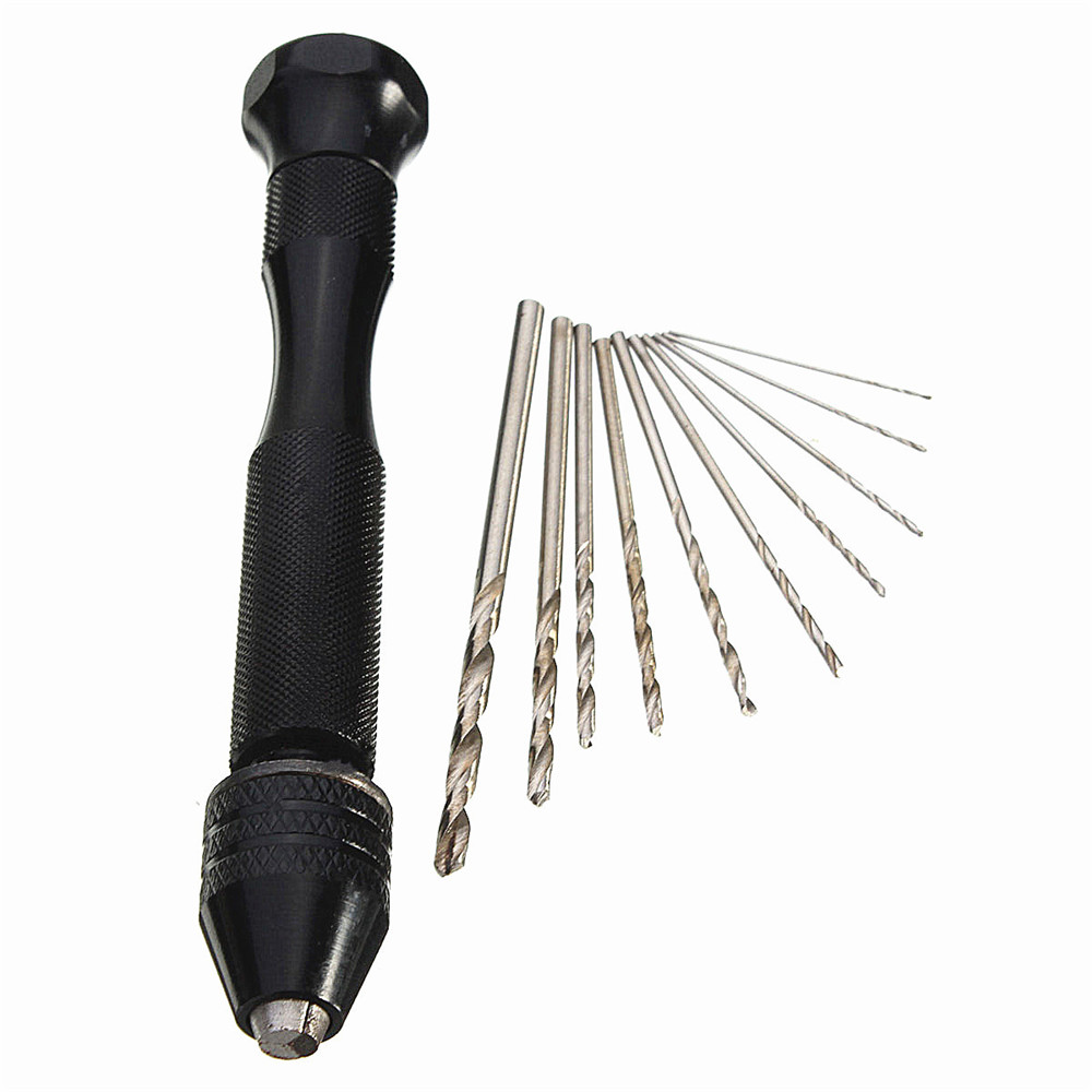 Drillpro-Mini-Aluminum-Hand-Drill-with-Keyless-Chuck-and-10pcs-Twist-Drills-Rotary-Tool-1004498-3