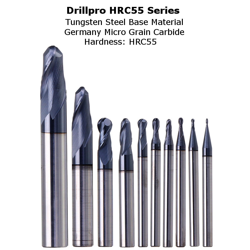Drillpro-R05-R5mm-Ball-Nose-Tungsten-Carbide-End-Mill-Cutter-HRC55-TiAlN-Coating-End-Milling-Cutter--1273093-2