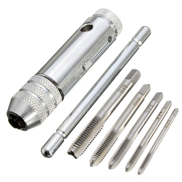 Drillpro-T-Handle-Ratchet-Tap-Wrench-with-5pcs-M3-M8-Machine-Screw-Thread-Metric-Plug-Tap-1021264-3