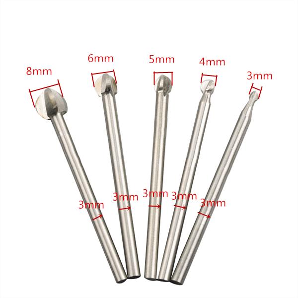 HILDA--5Pcs-3-8mm-Milling-Cutters-White-Steel-Ball-Shaped-Wood-Carving-Knives-3mm-Shank-1153653-1