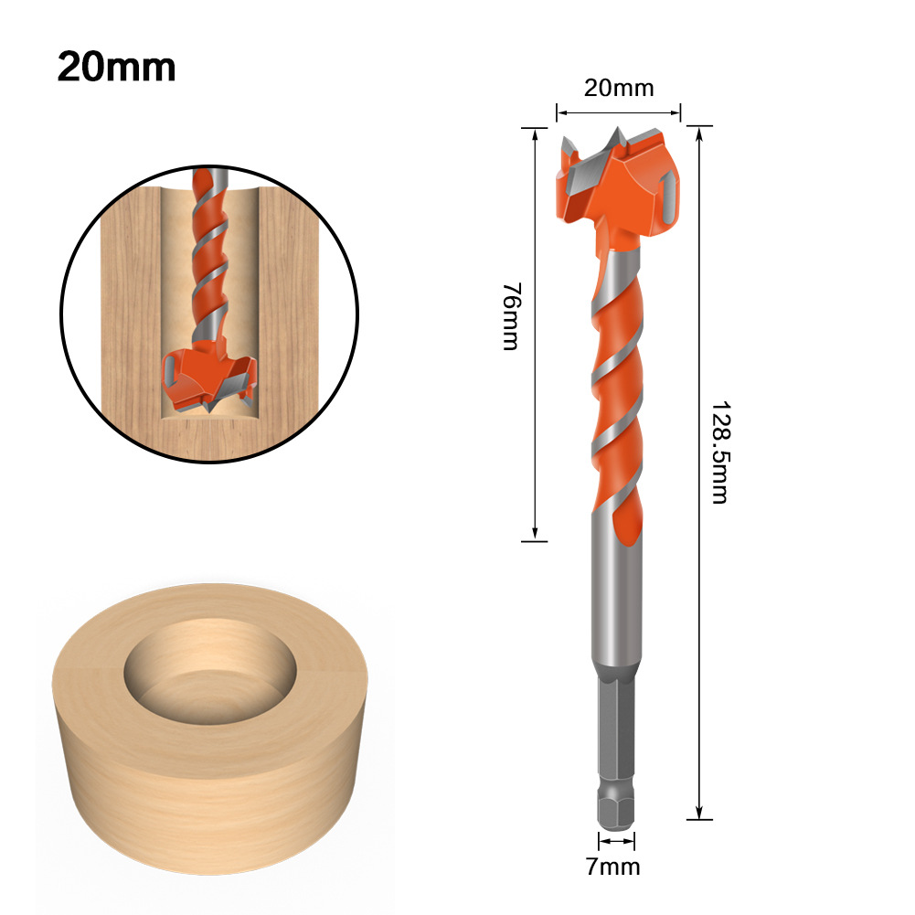 JGZUI-7mm-Hex-Shank-Lengthen-Core-Drill-Bit-16mm-25mm-Woodworking-Tools-Hole-Saw-Cutter-Hinge-Boring-1878425-7