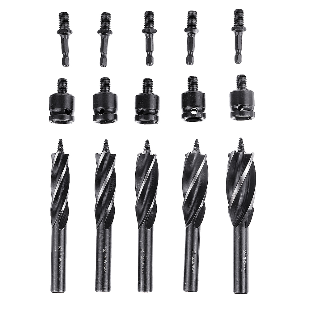 Woodworking-Support-Point-Drill-Bits-Kit-Electric-Wrench-HexagonalFour-Slot-Shank-Tapper-Deep-Hole-D-1760004-2