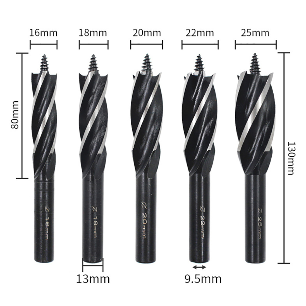 Woodworking-Support-Point-Drill-Bits-Kit-Electric-Wrench-HexagonalFour-Slot-Shank-Tapper-Deep-Hole-D-1760004-6