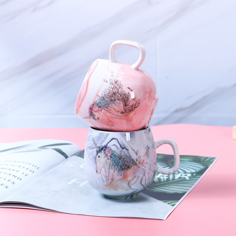 400ML-Couple-Water-Water-Glass-Marbled-Ceramic-Cup-Flamingo-Unicorn-Letter-Coffee-Cup-1422508-5