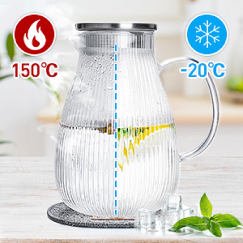 SAWAKE-Glass-Carafe-Jug-Kettle-2L68oz-Water-Carafe-Drinks-Jug-with-304-Stainless-Steel-Lid-Spout-Fil-1953910-2