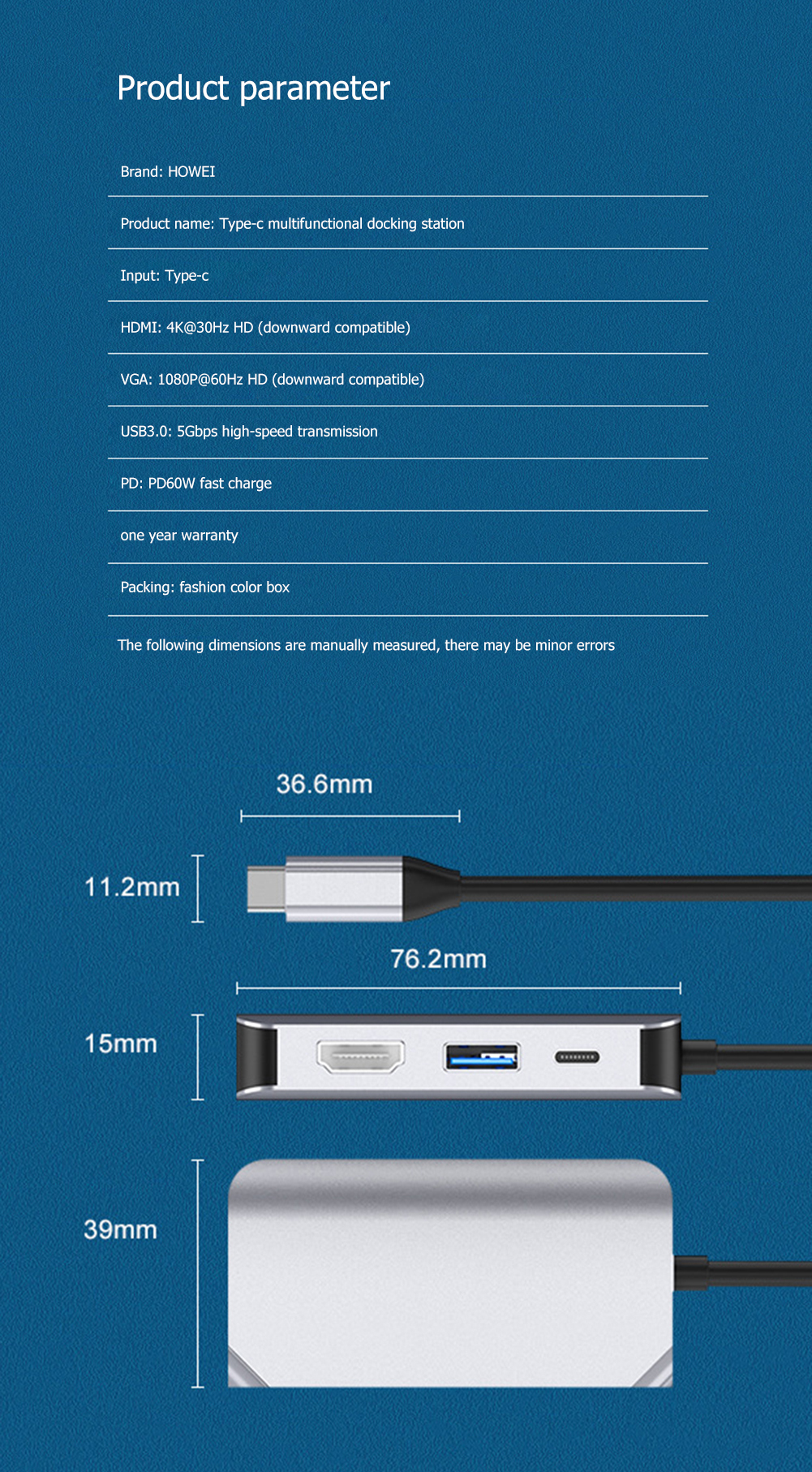 Bakeey-4-in-1-Type-C-Hub-Docking-Station-Adapter-with-USB-30--PD-Fast-Charger--HDMI--VGA-for-MacBook-1811824-11