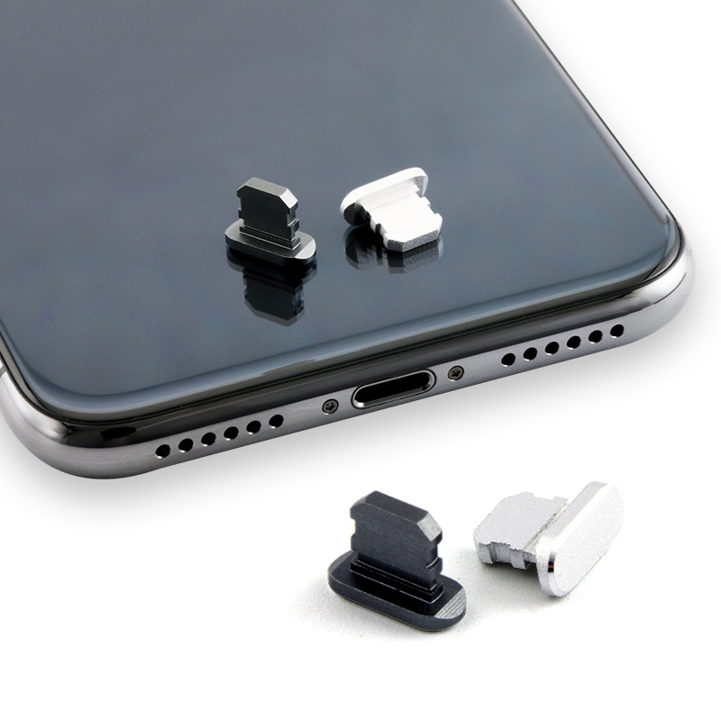 Bakeey-Universal-Aluminium-Alloy-Metal-Dustproof-Plug-Charge-Port-Decoration-Accessories-With-Card-P-1641593-3