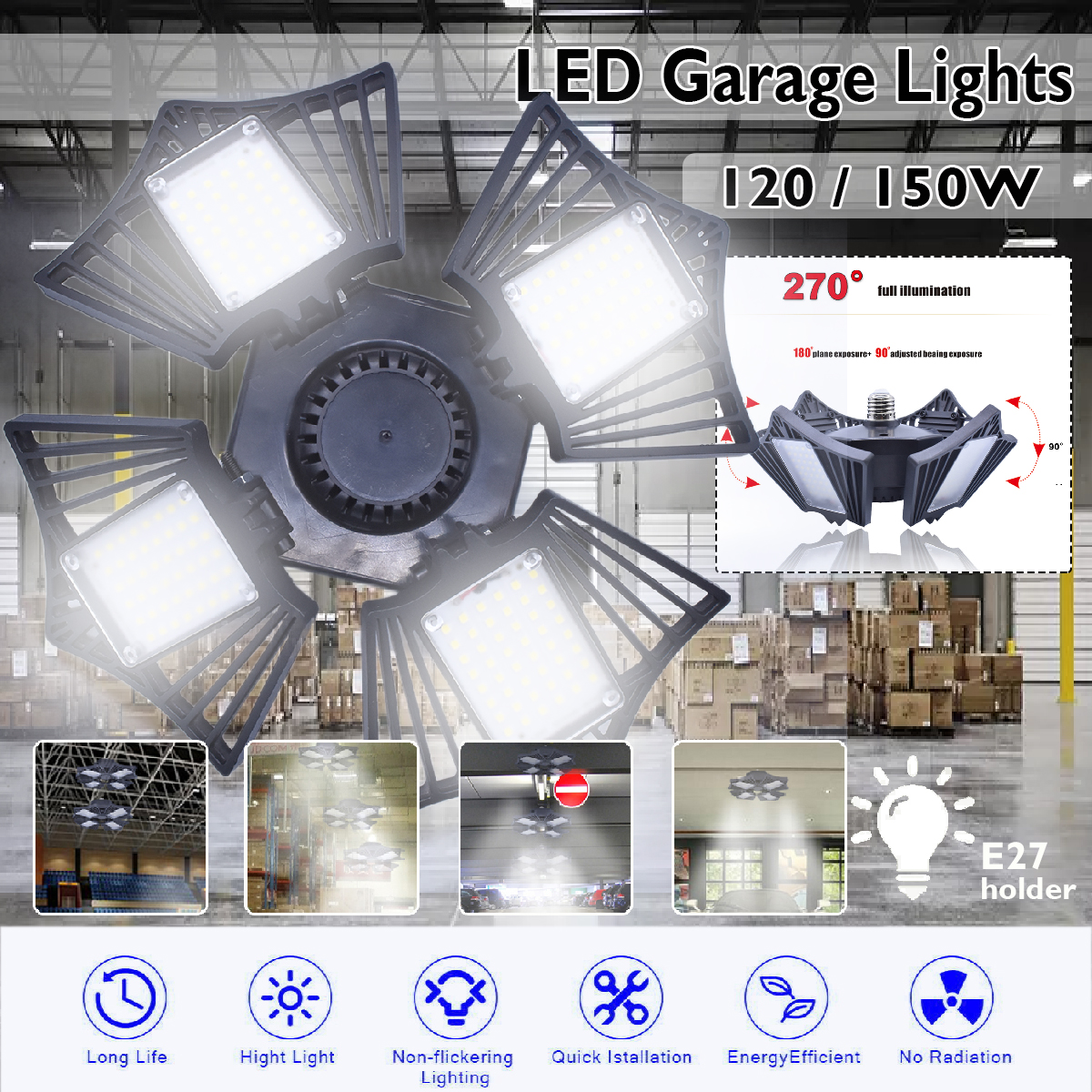120W-150W-E27-LED-Garage-Lamp-2835-Foldable-Four-Leaf-Light-Bulb-Deformable-Ceiling-Fixture-85-265V-1675860-1