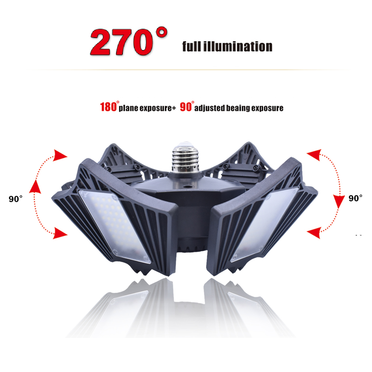 120W-150W-E27-LED-Garage-Lamp-2835-Foldable-Four-Leaf-Light-Bulb-Deformable-Ceiling-Fixture-85-265V-1675860-4
