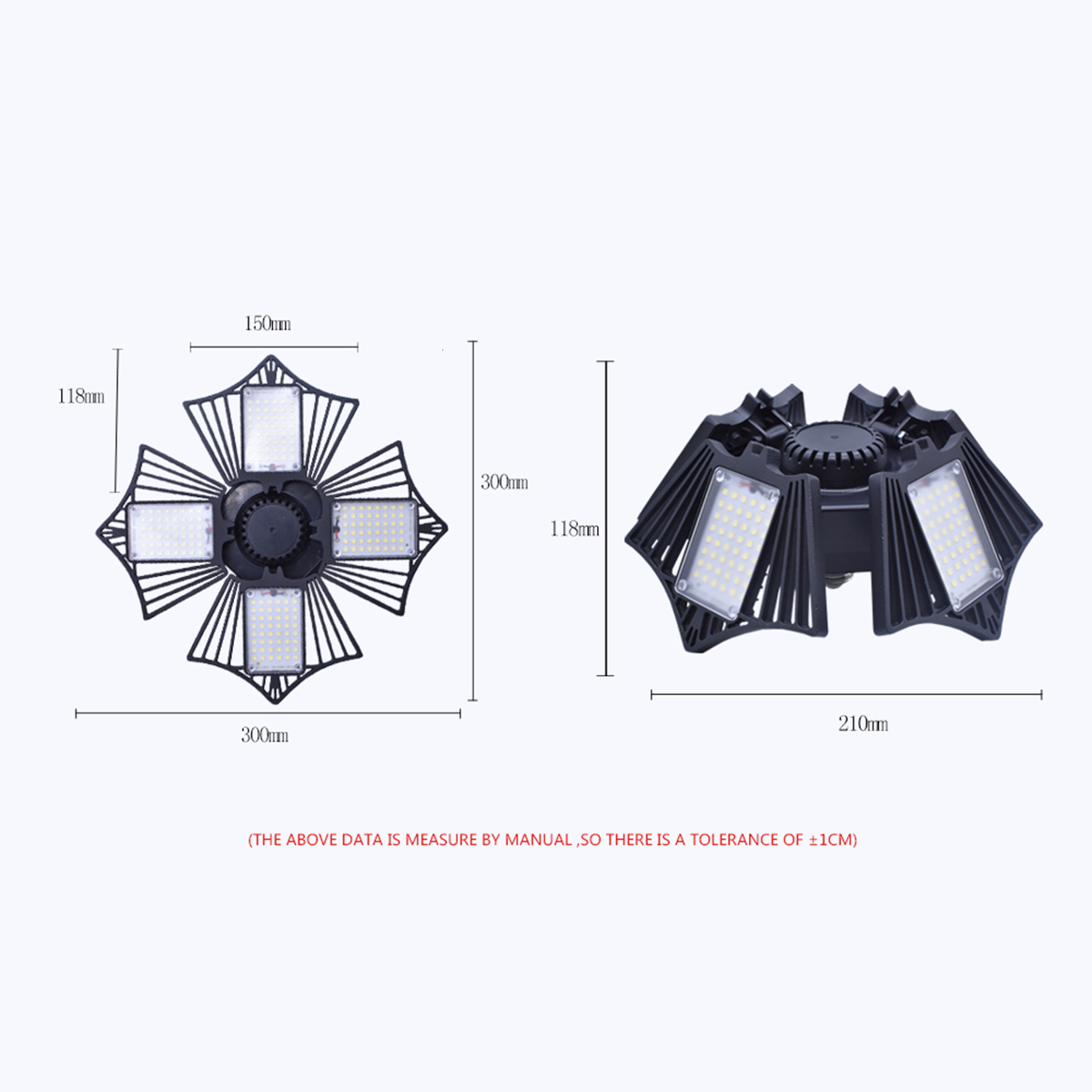 120W-150W-E27-LED-Garage-Lamp-2835-Foldable-Four-Leaf-Light-Bulb-Deformable-Ceiling-Fixture-85-265V-1675860-5