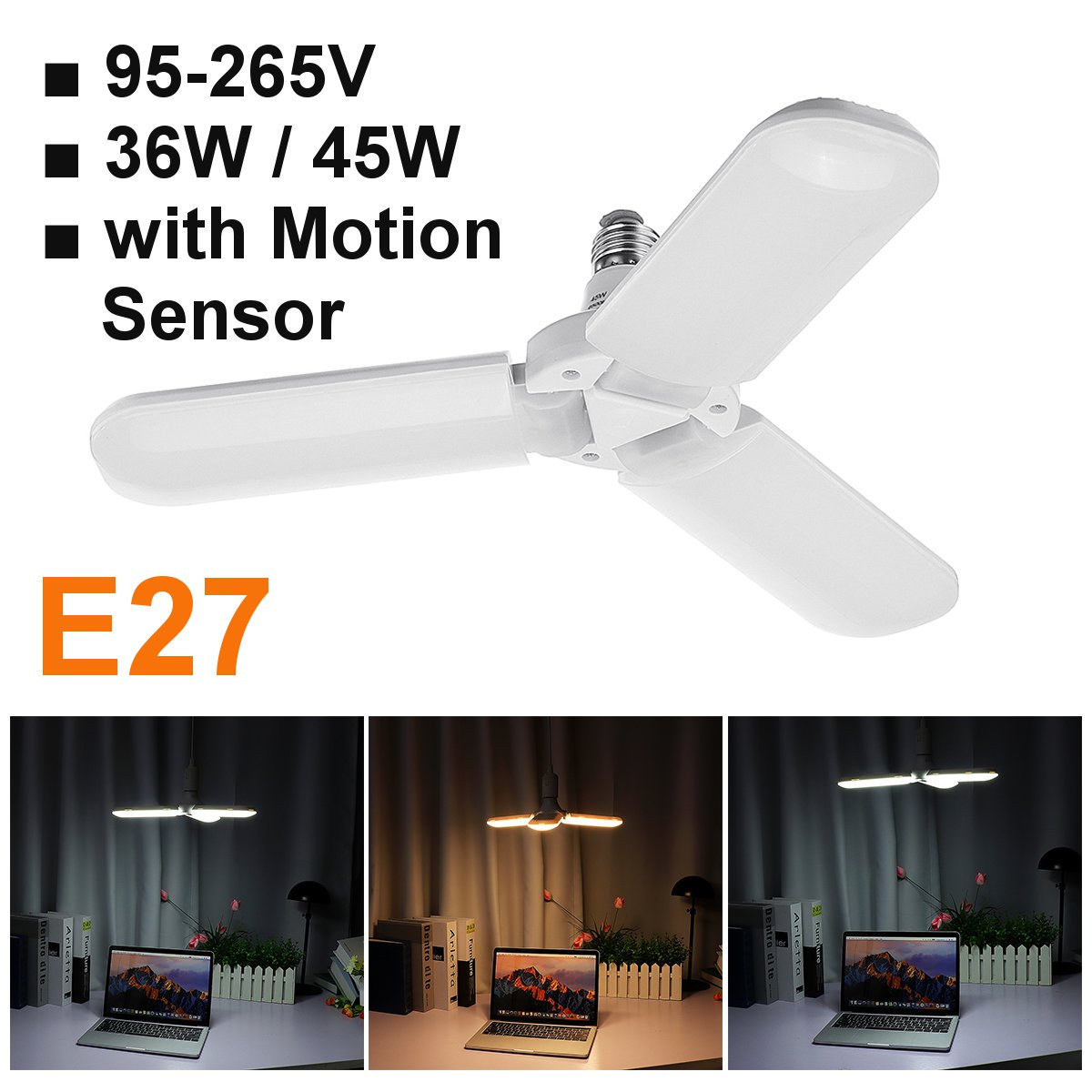 36W-45W-3Blades-Folding-E27-Motion-Sensor-LED-Bulb-Pendant-Lamp-Decor-AC95-265V-1636885-2
