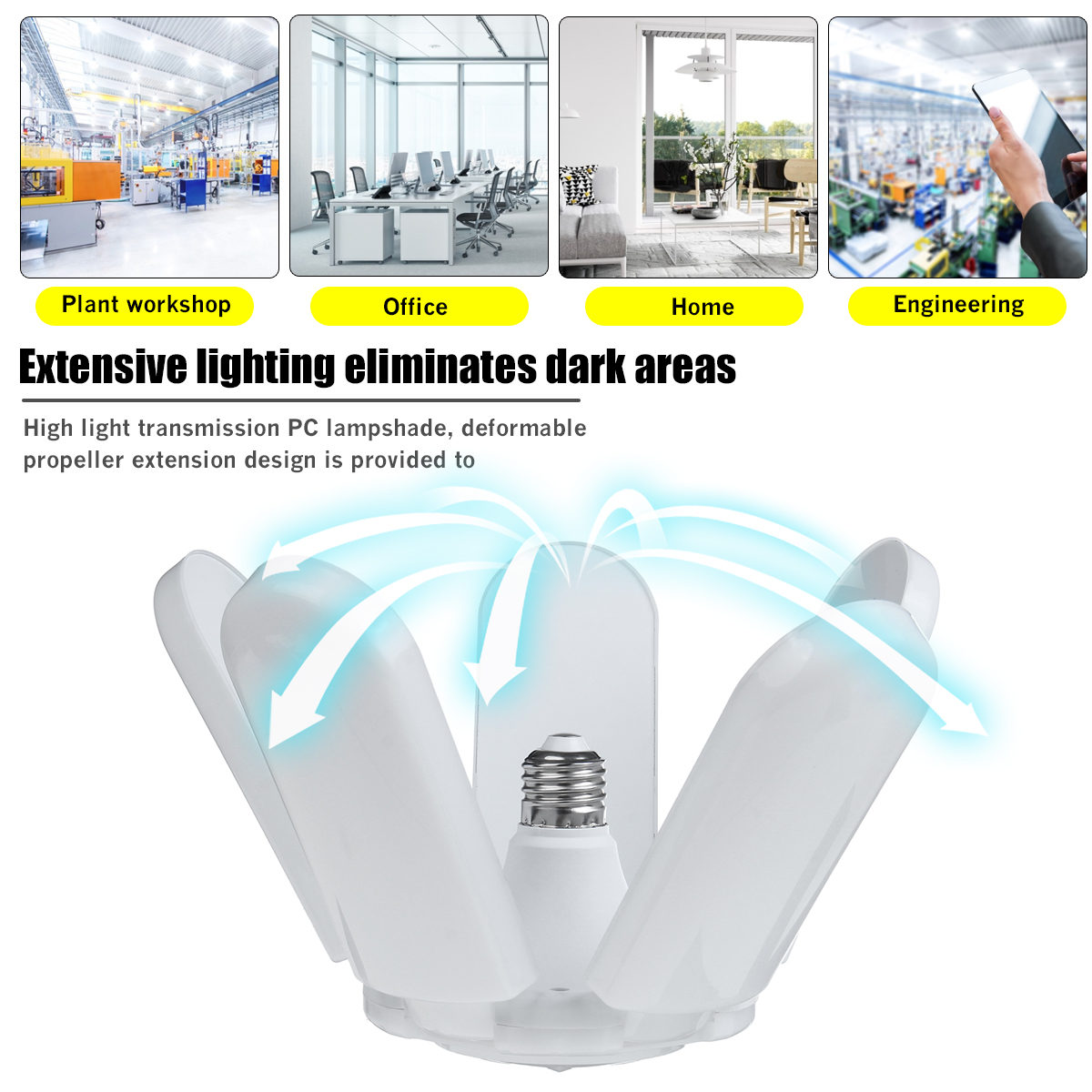 75W-E27-2500LM-Deformable-LED-Ceiling-Lamp-Light-Fixture-Foldable-Home-Garage-1710184-7