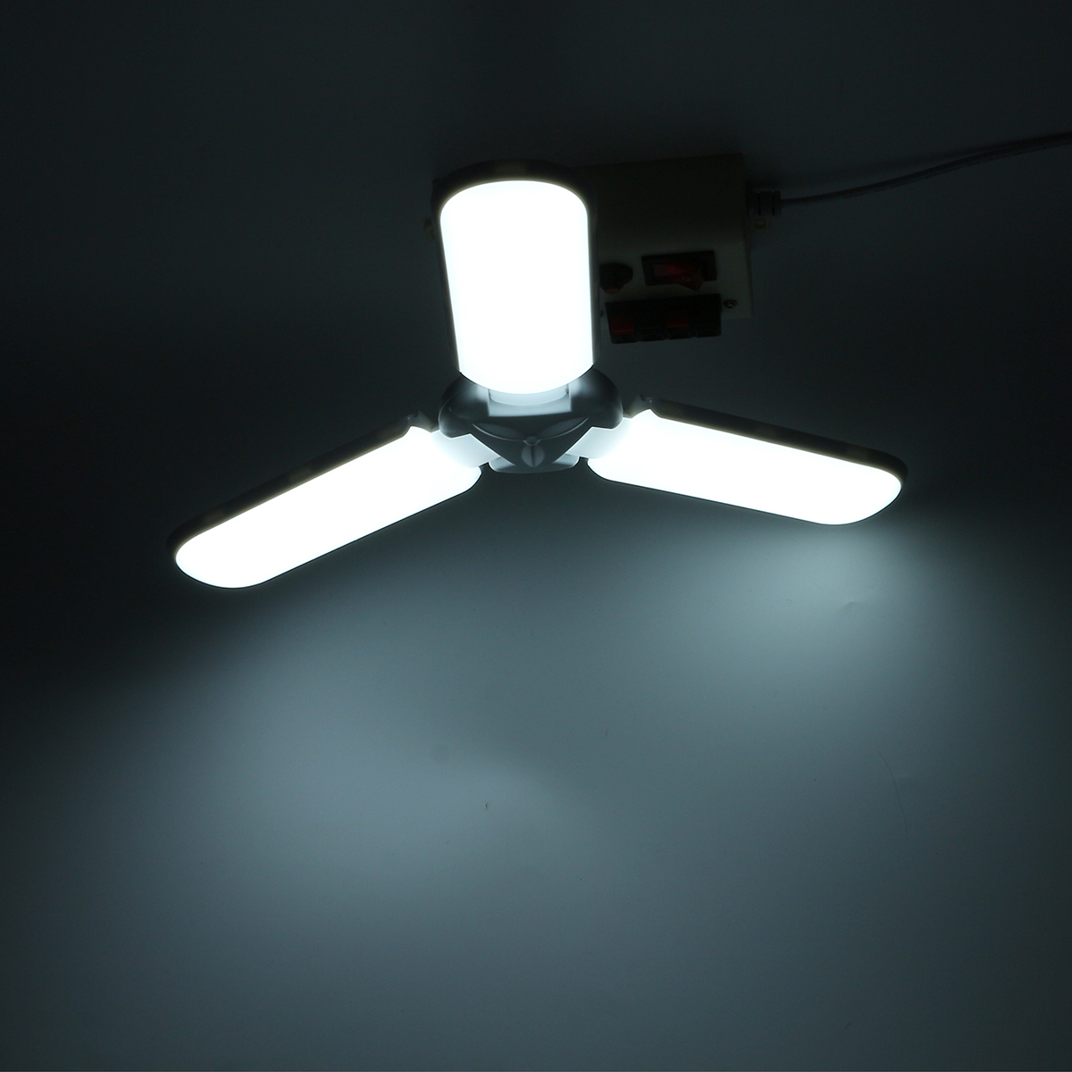 AC165-265V-45W-E27-3-Blade-LED-Garage-Light-Deformable-Ceiling-Lamp-Fixture-Workshop-Bulb-1723875-7