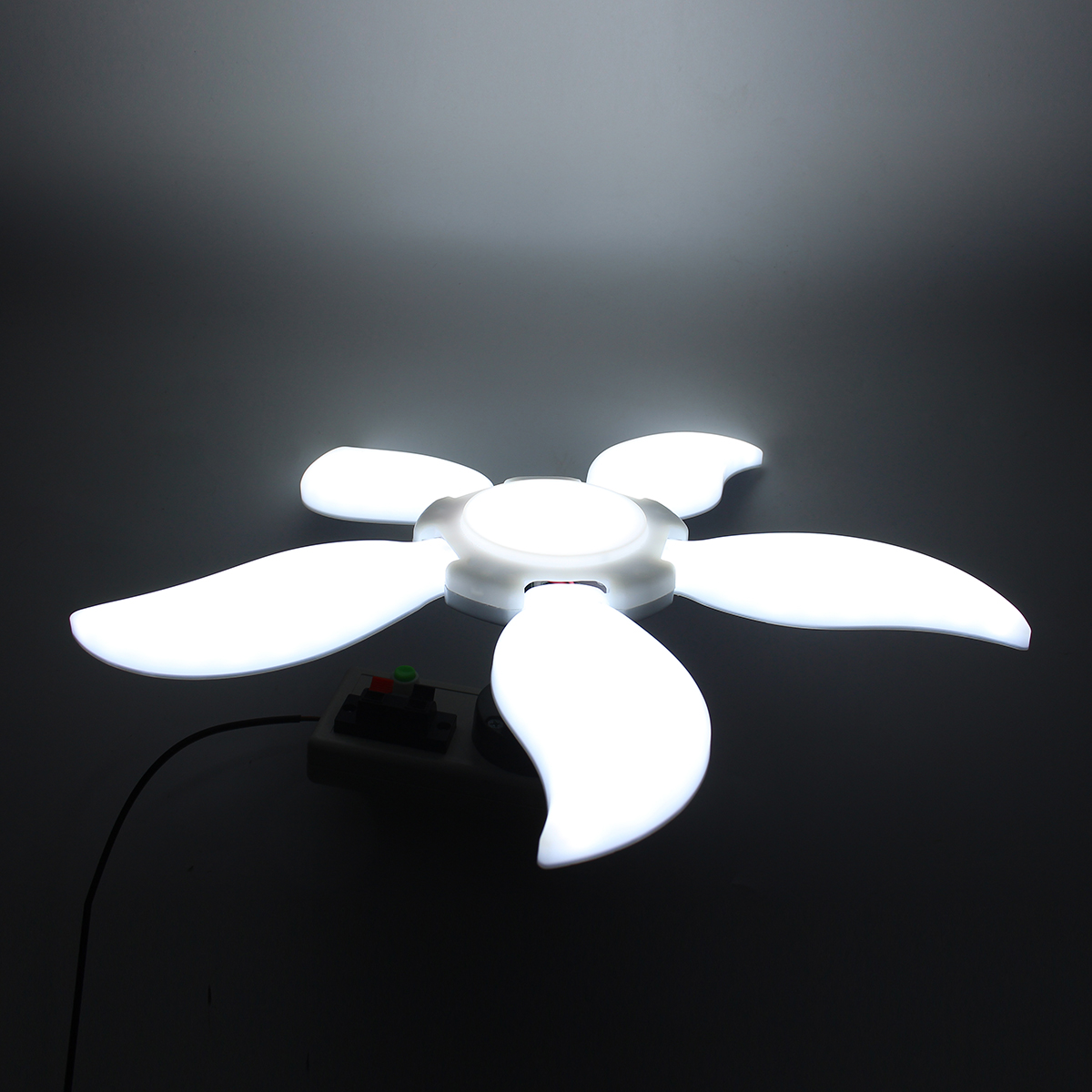 AC220VAC85-265V-Pure-White-E27-2835-SMD-75W-Five-leaf-Petal-Lamp-Ceiling-Adjustable-LED-Garage-Light-1592216-4