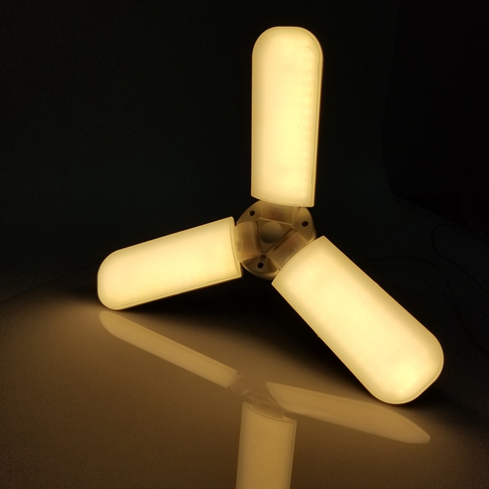 AC85-265V-45W-E27-Warm-White-2835-228-LED-Foldable-Fan-Blade-Angle-Adjustable-Indoor-Light-Bulb-1469862-1