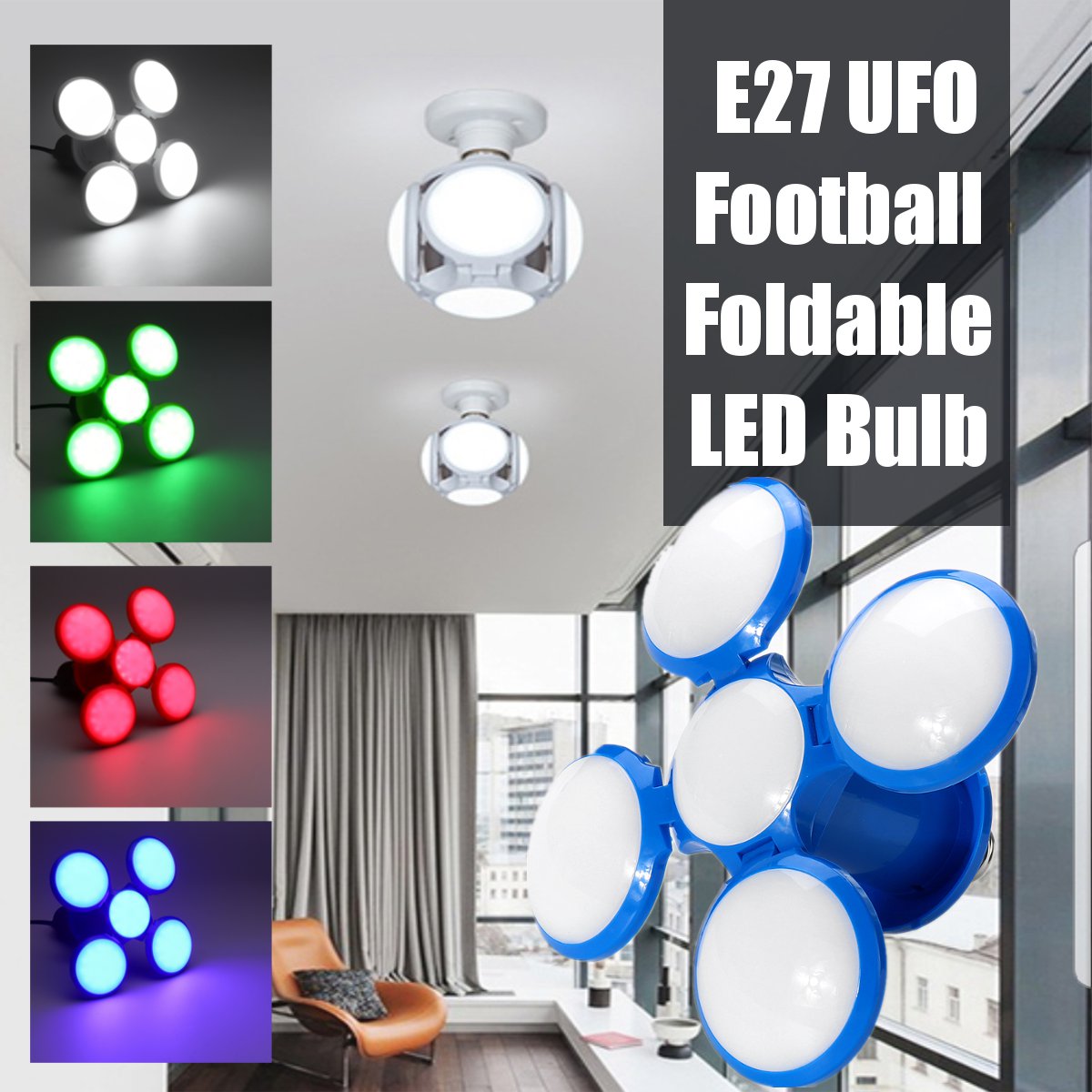 AC85-265V-E27-30W-5730-SMD-Five-leaves-Foldable-Football-Shape-UFO-120-LED-Light-Bulb-for-Home-Indoo-1580605-1