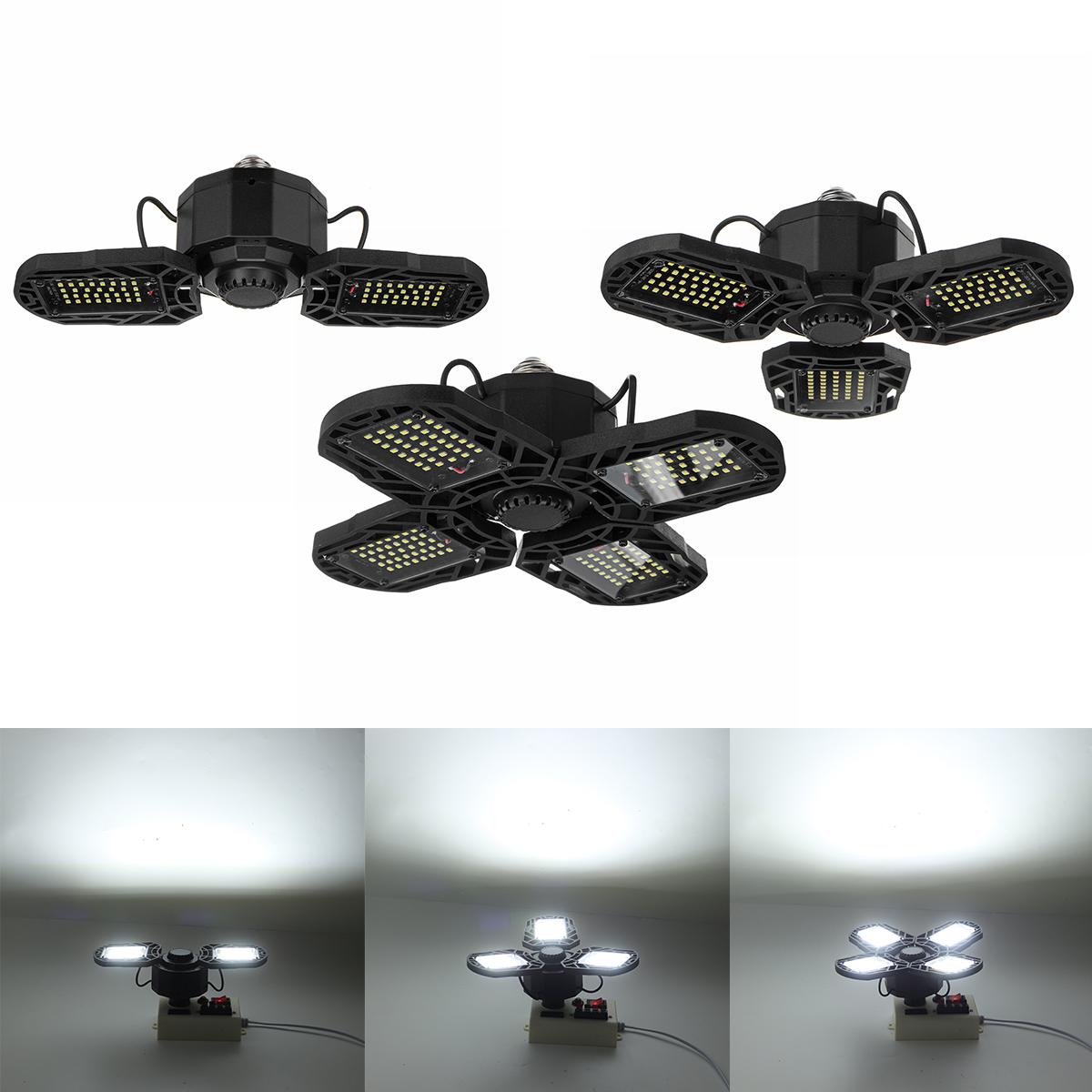 AC85-265V-LED-Garage-Light-Bulb-E27-E26-Ceiling-Fixture-Shop-Workshop-Deformable-Lamp-Timing-Kit-1710060-3