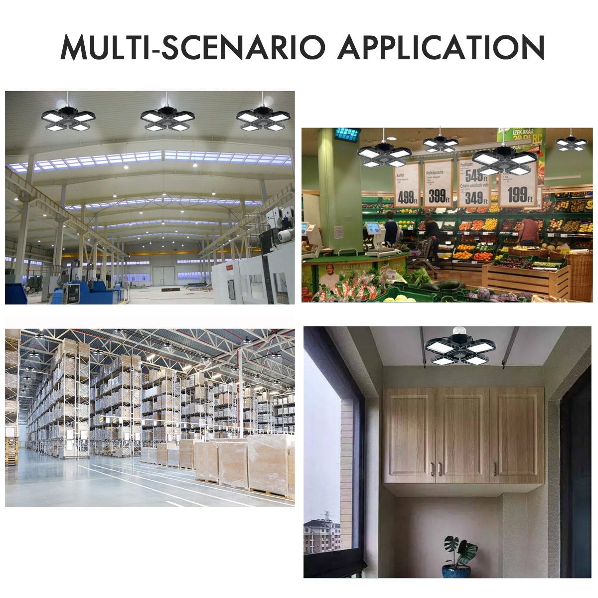 AC85-265V-LED-Garage-Light-Bulb-E27-E26-Ceiling-Fixture-Shop-Workshop-Deformable-Lamp-Timing-Kit-1710060-7