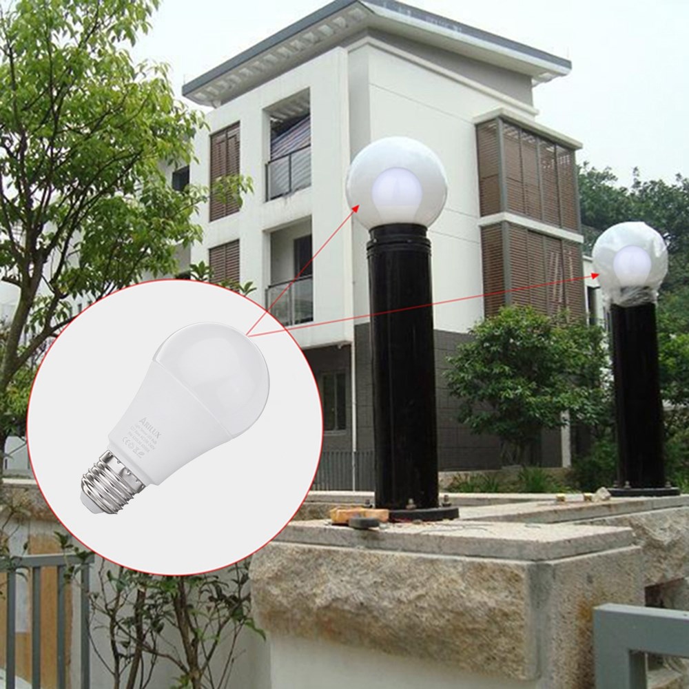ARILUXreg-E27-A60-9W-620LM-Warm-White-Pure-White-Dusk-LED-Sensor-Globe-Light-Bulb-AC100-240V-1327405-2