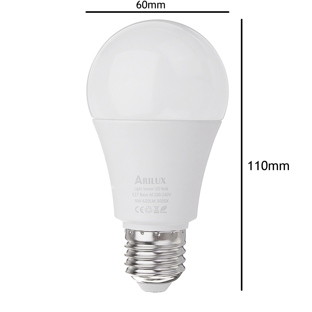 ARILUXreg-E27-A60-9W-620LM-Warm-White-Pure-White-Dusk-LED-Sensor-Globe-Light-Bulb-AC100-240V-1327405-6