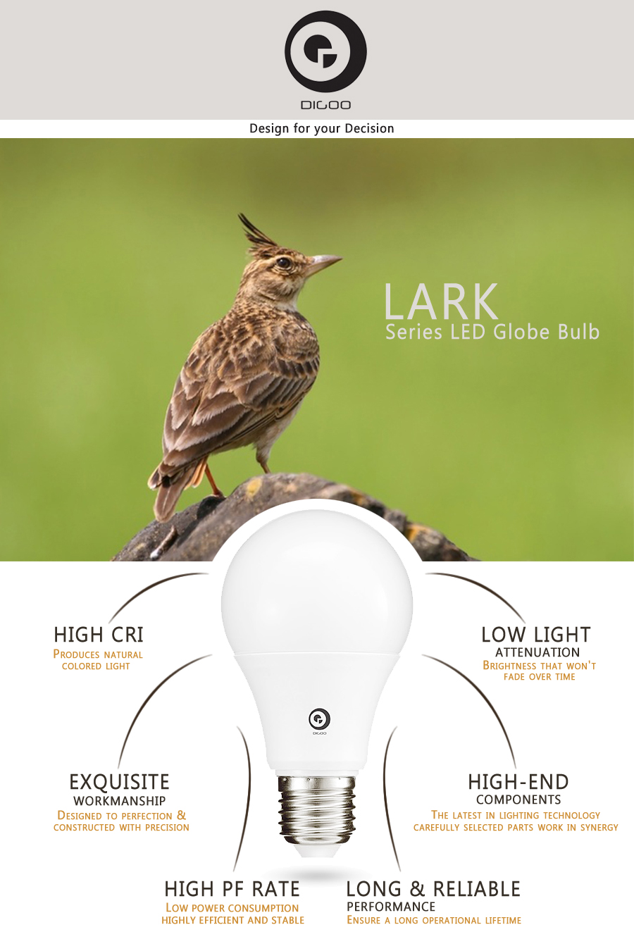 Digoo-LARK-SERIES-E27-Pure-White-LED-Globe-Bulb-Home-Lighting-PF-Top-Quality-1060451-2
